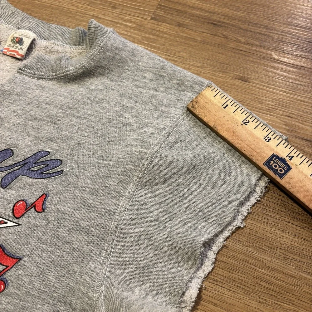 VTG 90s Ohio State Looney Tunes Homecoming Sweatshirt Small Cutoff Cropped Shirt